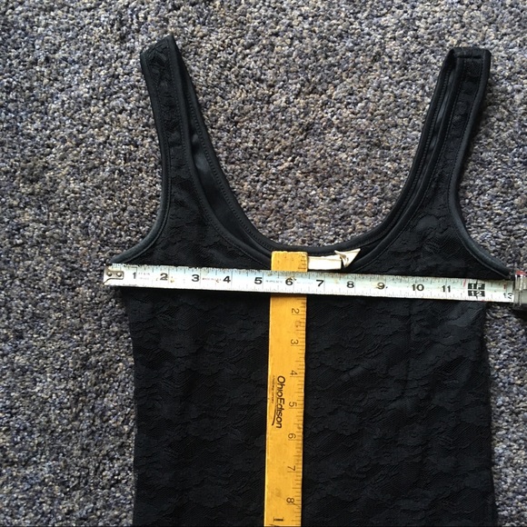 Black Lace Overlay Dress - Picture 2 of 5